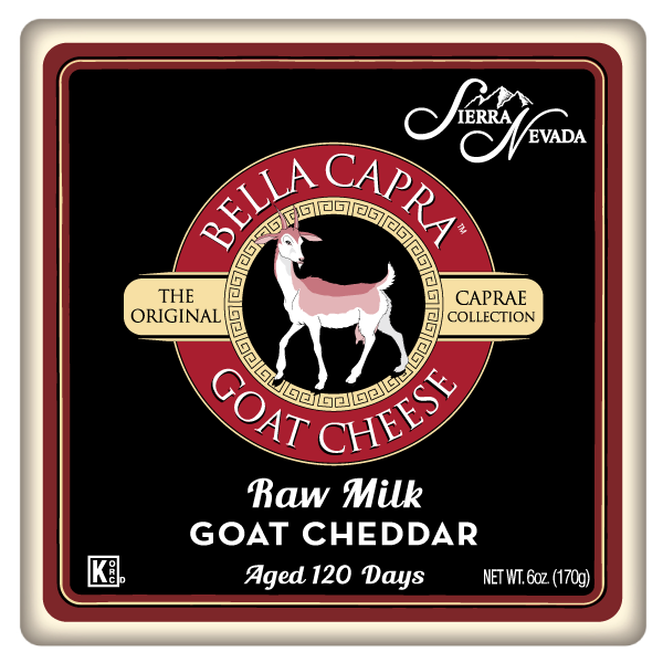Bella Capra Raw Aged Goat Cheddar 12/6oz squares