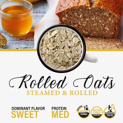 Organic Rolled Oats - 4lbs