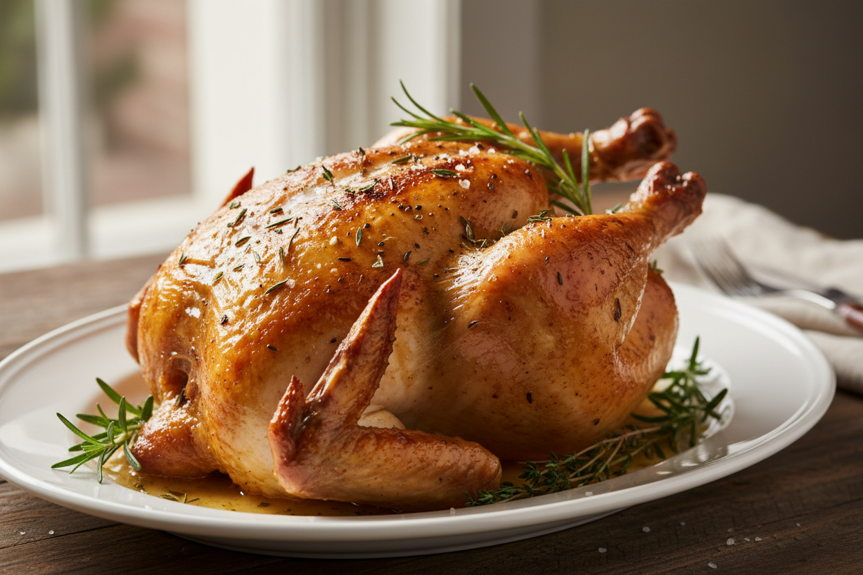 cooked whole chicken