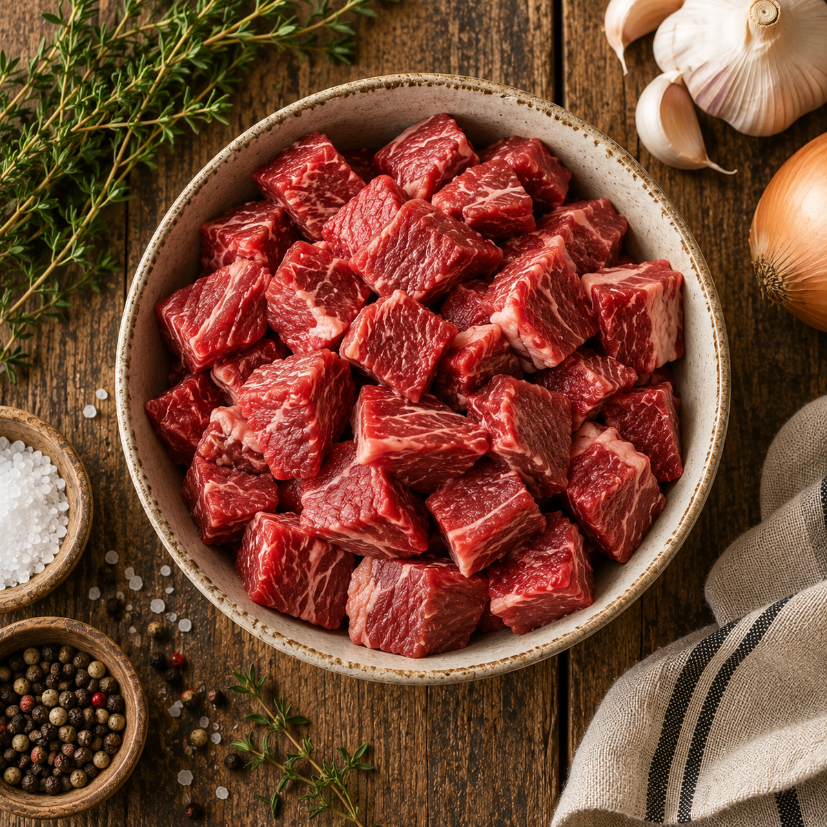 Grass-Fed Stew Meat, 1 lb Package